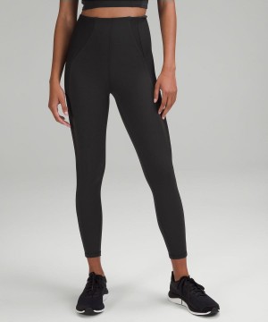 Leggins Lululemon Everlux and Mesh Super-High-Rise 25" Entrenamiento Mujer Negras Chile | 941CWSKMN