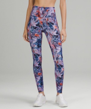 Leggins Lululemon Fast and Free Brushed Fabric 28" High-Rise Mujer Moradas Multicolor Chile | 452YAPDOT