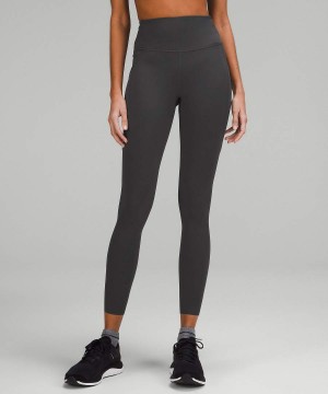 Leggins Lululemon Fast and Free High-Rise 25” Pockets Updated Mujer Gris Oscuro Chile | 341HFPZUQ