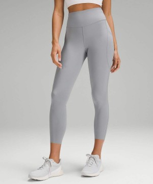 Leggins Lululemon Fast and Free High-Rise 25” Pockets Updated Mujer Gris Chile | 932XAPGMY