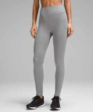 Leggins Lululemon Fast and Free High-Rise Thermal 28" Pockets Mujer Gris Chile | 456YLKRUI