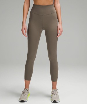 Leggins Lululemon Fast and Free High-Rise 25” Pockets Updated Mujer Gris Chile | 465HBTIYX