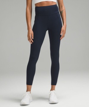 Leggins Lululemon Fast and Free High-Rise 25” Pockets Updated Mujer Azul Marino Chile | 532KGEZPA