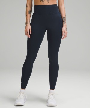 Leggins Lululemon Fast and Free High-Rise 28” Pockets Updated Mujer Azul Marino Chile | 510IWYABV