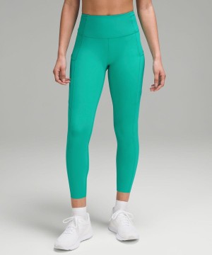 Leggins Lululemon Fast and Free High-Rise 25” Mujer Verde Chile | 284VRWCEF