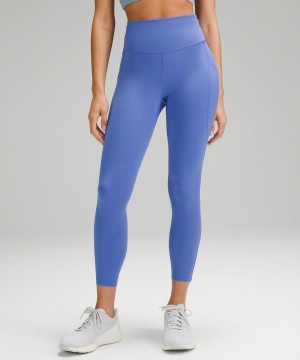 Leggins Lululemon Fast and Free High-Rise 25” Pockets Updated Mujer Indigo Chile | 684DFHQSX