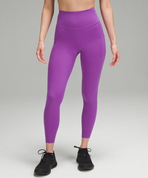 Leggins Lululemon Fast and Free High-Rise 25” Pockets Updated Mujer Moradas Chile | 497YVWNHI