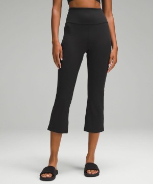 Leggins Lululemon Groove Super-High-Rise Crop 23" Nulu Mujer Negras Chile | 132QWNMJS