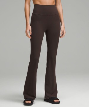 Leggins Lululemon Groove Super-High-Rise Flared Nulu Regular Mujer Chocolate Chile | 348ARYFHW