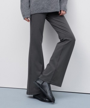 Leggins Lululemon Groove Super-High-Rise Flared Nulu Regular Mujer Gris Oscuro Chile | 982MTEZUQ