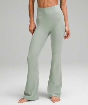 Leggins Lululemon Groove Super-High-Rise Flared Nulu Regular Mujer Verde Claro Chile | 187RZMBCJ