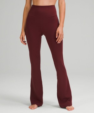 Leggins Lululemon Groove Super-High-Rise Flared Nulu Regular Mujer Rojas Burdeos Chile | 192VPQOUD