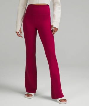 Leggins Lululemon Groove Super-High-Rise Flared Nulu Regular Mujer Burdeos Chile | 047TFQHKM