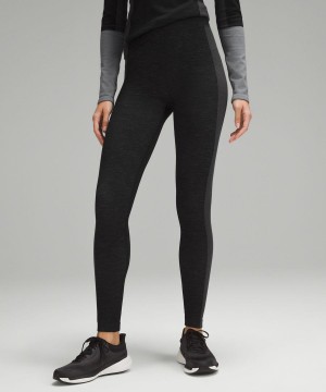Leggins Lululemon Keep the Heat Thermal High-Rise 28" Colourblock Mujer Negras Gris Oscuro Chile | 753CGWJSV