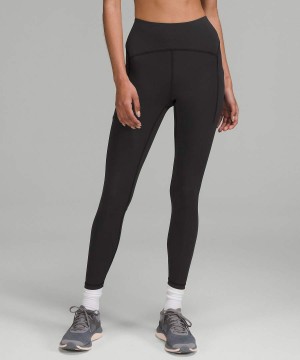 Leggins Lululemon Power Thru High-Rise 25" Mujer Negras Chile | 759DQZPLG