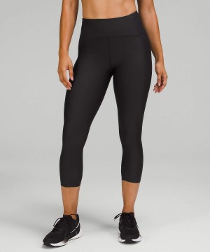 Leggins Lululemon SenseKnit Correr High-Rise Crop 23" Mujer Negras Chile | 092ZFOAYQ