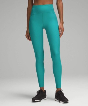 Leggins Lululemon SenseKnit Correr High-Rise 28" Mujer Verde Chile | 401BRTHJL