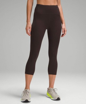 Leggins Lululemon Swift Speed High-Rise Crop 21" Mujer Chocolate Chile | 102OJXYCB