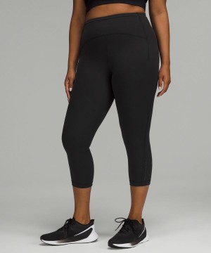 Leggins Lululemon Swift Speed High-Rise Crop 21" Mujer Negras Chile | 789VUMOGK