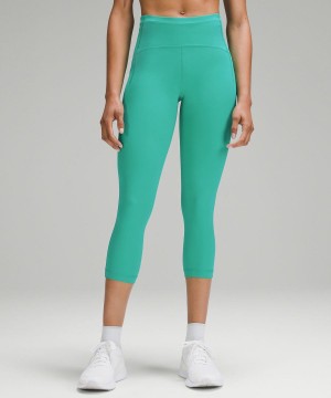 Leggins Lululemon Swift Speed High-Rise Crop 21" Mujer Verde Chile | 793EYGRKB