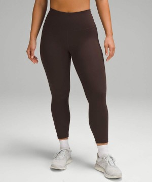 Leggins Lululemon Wunder Train Contour Fit High-Rise Crop 23" Mujer Azul Marino Chile | 034MIQRZC