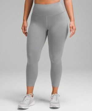 Leggins Lululemon Wunder Train Contour Fit High-Rise Crop 23" Mujer Gris Chile | 435IDJVXR