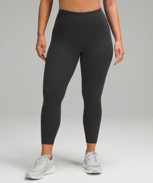 Leggins Lululemon Wunder Train Contour Fit High-Rise 25" Mujer Gris Oscuro Chile | 396QADJPU