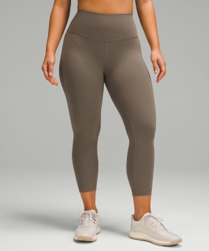 Leggins Lululemon Wunder Train Contour Fit High-Rise Crop 23" Mujer Gris Chile | 056VONJBZ