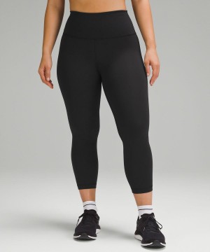 Leggins Lululemon Wunder Train Contour Fit High-Rise Crop 23" Mujer Negras Chile | 247VWAZIQ