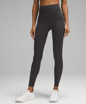 Leggins Lululemon Wunder Train High-Rise Acanalado 28" Mujer Gris Oscuro Chile | 091UHGZRP