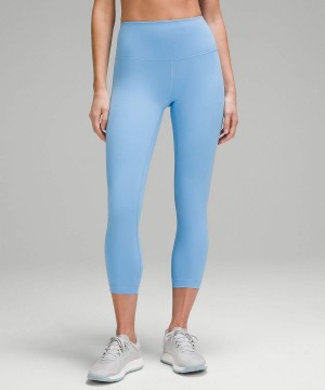 Leggins Lululemon Wunder Train High-Rise Crop 23" Mujer Azules Chile | 781ILGQUW