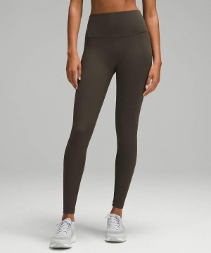 Leggins Lululemon Wunder Train High-Rise 28" Mujer Verde Oliva Oscuro Chile | 481YSWVIH