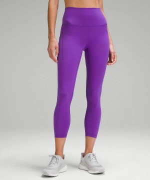 Leggins Lululemon Wunder Train High-Rise with Pockets 25" Mujer Azules Chile | 356EZUGOF