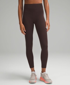 Leggins Lululemon Wunder Train High-Rise 25" Mujer Chocolate Chile | 720KFXJMW