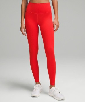 Leggins Lululemon Wunder Train High-Rise 28" Mujer Rojas Chile | 957OFYUNX