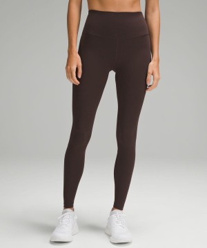 Leggins Lululemon Wunder Train High-Rise 28" Mujer Chocolate Chile | 402TKNPOD
