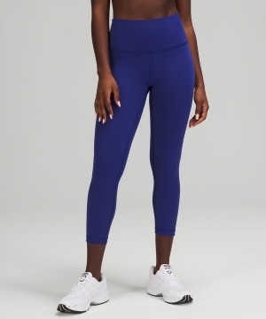 Leggins Lululemon Wunder Train High-Rise Crop 23" Mujer Azules Chile | 691LDHUWM