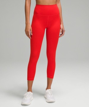 Leggins Lululemon Wunder Train High-Rise Crop 23" Mujer Rojas Chile | 251SPRDAC