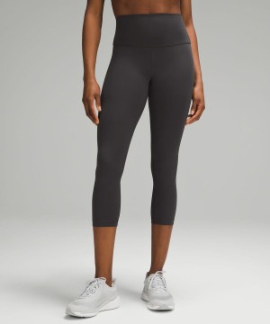 Leggins Lululemon Wunder Train High-Rise Crop 23" Mujer Gris Oscuro Chile | 392HENDRX