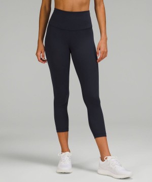 Leggins Lululemon Wunder Train High-Rise Crop 23" Mujer Azul Marino Chile | 574FHYWDO