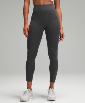 Leggins Lululemon Wunder Train High-Rise with Pockets 25" Mujer Gris Oscuro Chile | 704YPGNEC