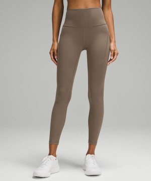 Leggins Lululemon Wunder Train High-Rise with Pockets 25" Mujer Gris Chile | 369ZOXWJS