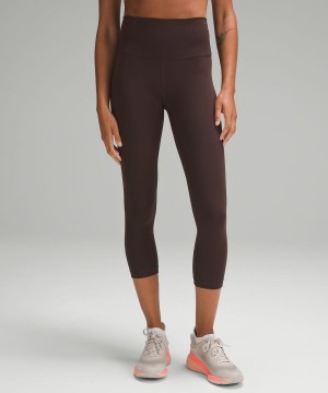 Leggins Lululemon Wunder Train High-Rise Crop 21" Mujer Chocolate Chile | 831LMSJNI