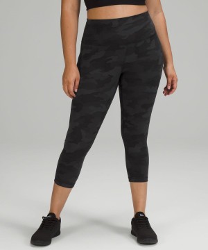 Leggins Lululemon Wunder Train High-Rise Crop 21" Mujer Camuflaje Negras Multicolor Chile | 129OUQRJY