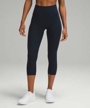 Leggins Lululemon Wunder Train High-Rise Crop 21" Mujer Azul Marino Chile | 305PZHRYS