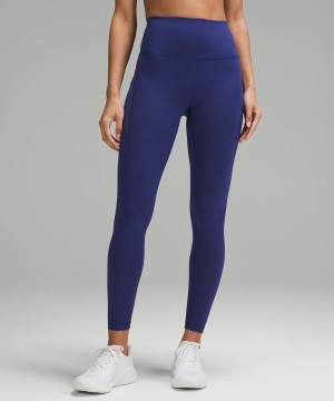 Leggins Lululemon Wunder Train High-Rise with Pockets 28" Mujer Azules Chile | 372QXTAHO