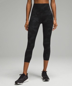 Leggins Lululemon Wunder Train High-Rise Crop with Pockets 23" Mujer Camuflaje Negras Multicolor Chile | 037ONEUGI