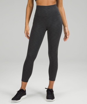 Leggins Lululemon Wunder Train High-Rise Crop with Pockets 23" Mujer Gris Oscuro Chile | 845QACEXF