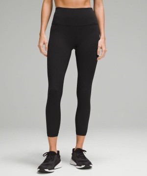 Leggins Lululemon Wunder Train High-Rise Acanalado Crop 23" Mujer Negras Chile | 984CJYDNV