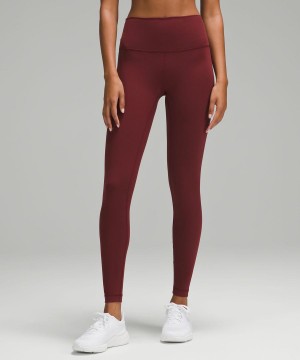 Leggins Lululemon Wunder Train High-Rise 28" Mujer Rojas Burdeos Chile | 032YWFJLA